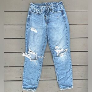 OLD NAVY OG Straight Ripped Blue Jeans Size 4